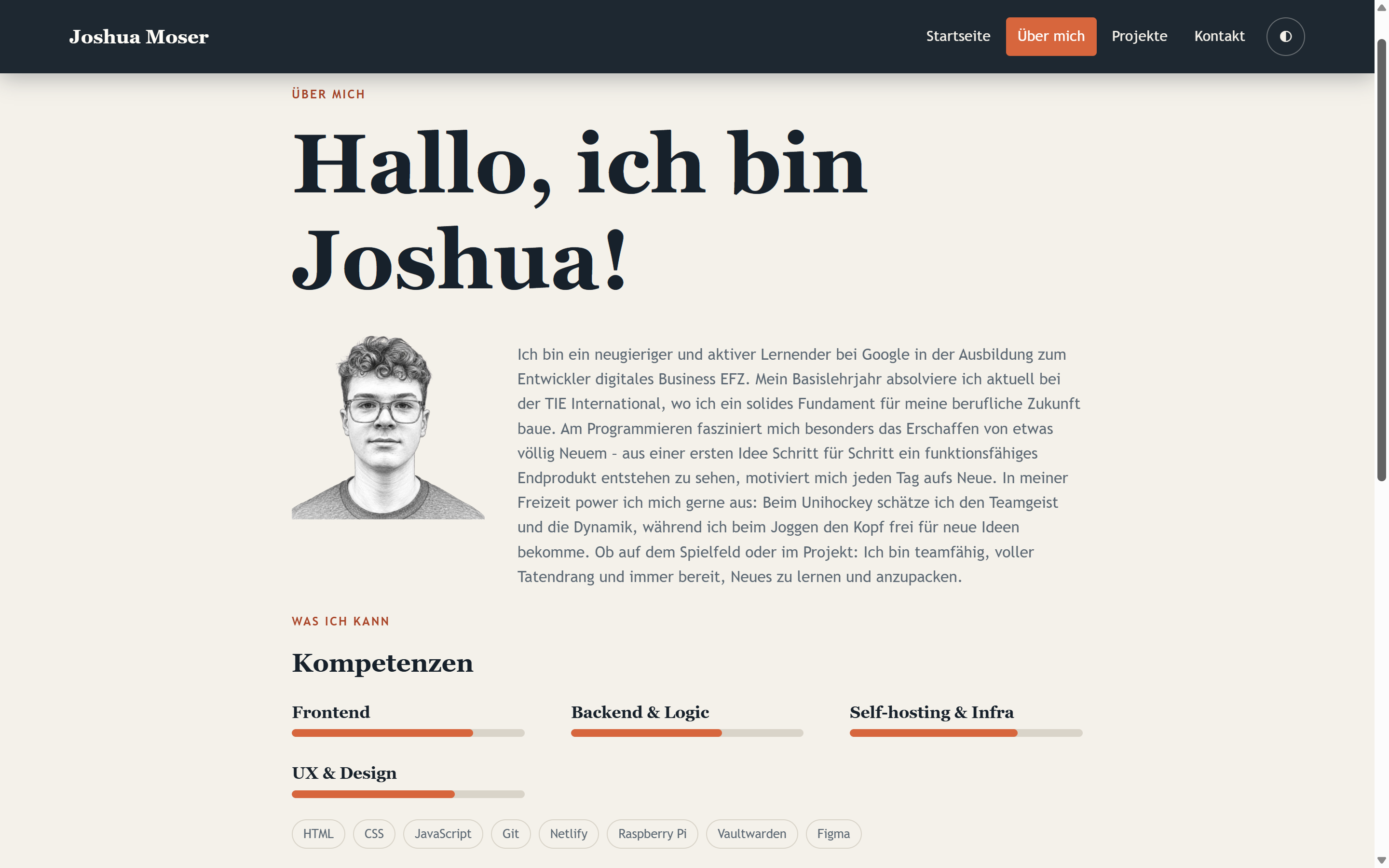 Portfolio Website — Kontakt